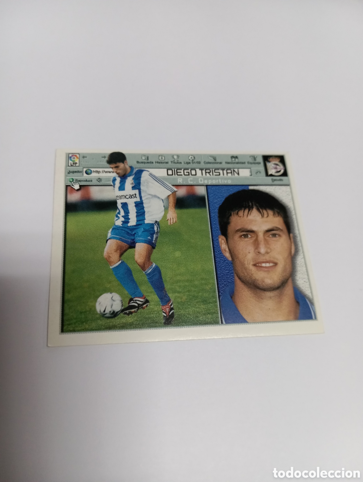 Cromos de F&uacute;tbol: DIEGO TRIST&Aacute;N Deportivo LIGA ESTE 2001 2002 PANINI 01 02
