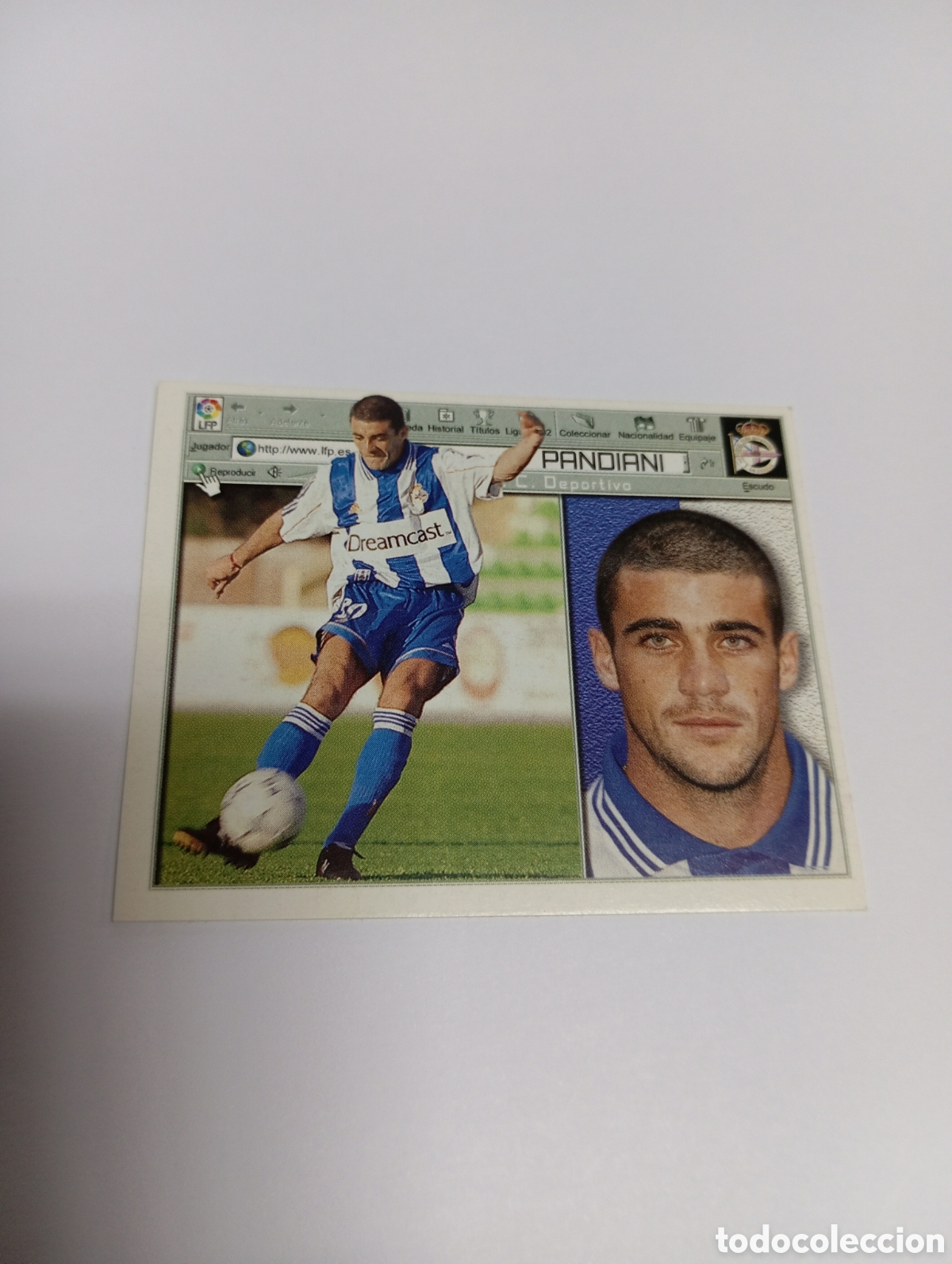 Cromos de F&uacute;tbol: PANDIANI Deportivo LIGA ESTE 2001 2002 PANINI 01 02