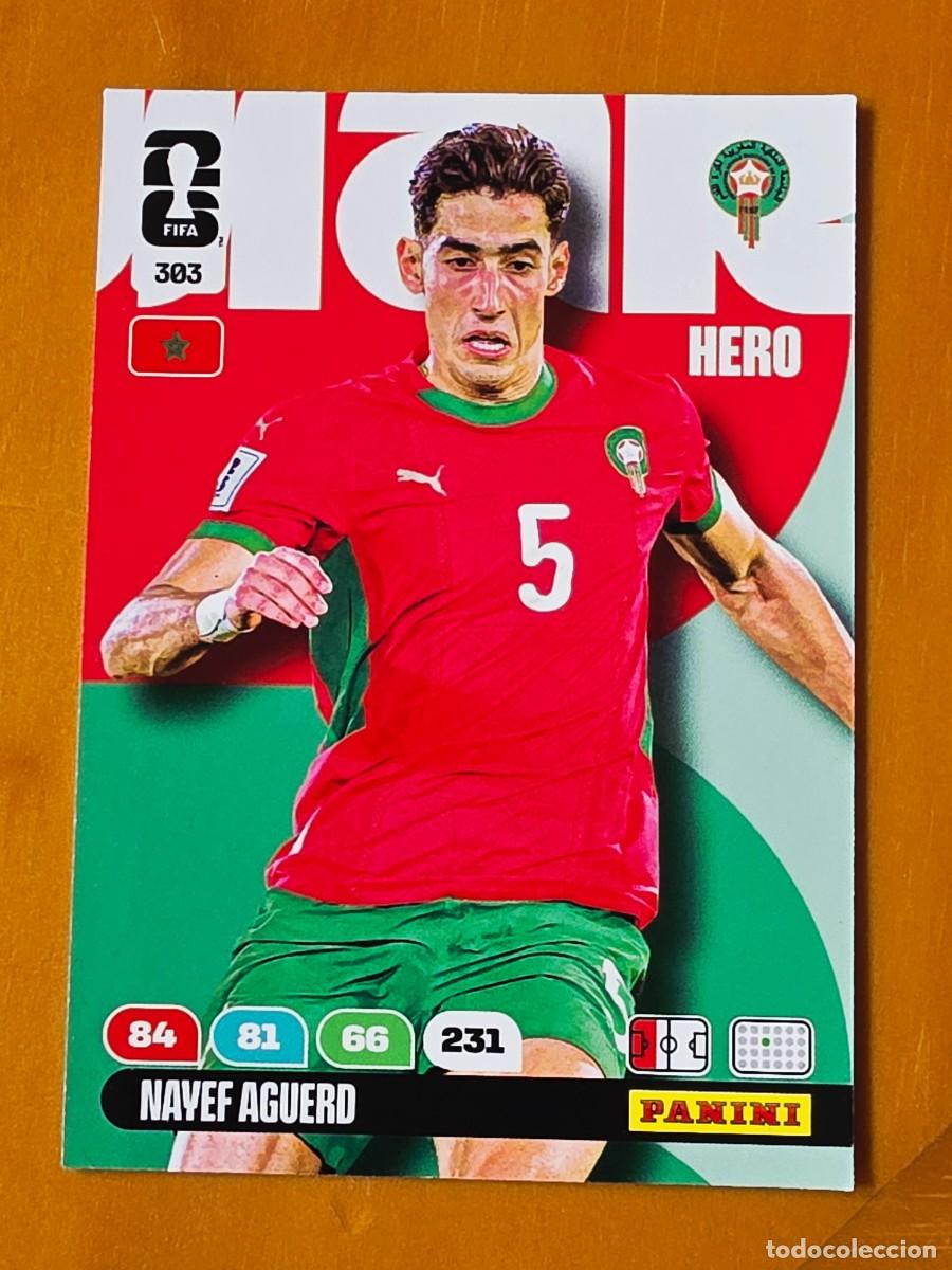 Cromos de F&uacute;tbol: 303 Nayef Aguerd, Hero, Marruecos, Adrenalyn XL Fifa World Cup 2026 Mundial 26