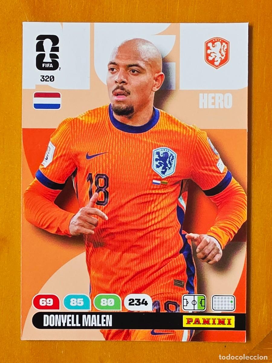 Figurine di Calcio: 320 Donyell Malen, Hero, Pa&iacute;ses Bajos Holanda, Adrenalyn XL Fifa World Cup 2026 Mundial 26