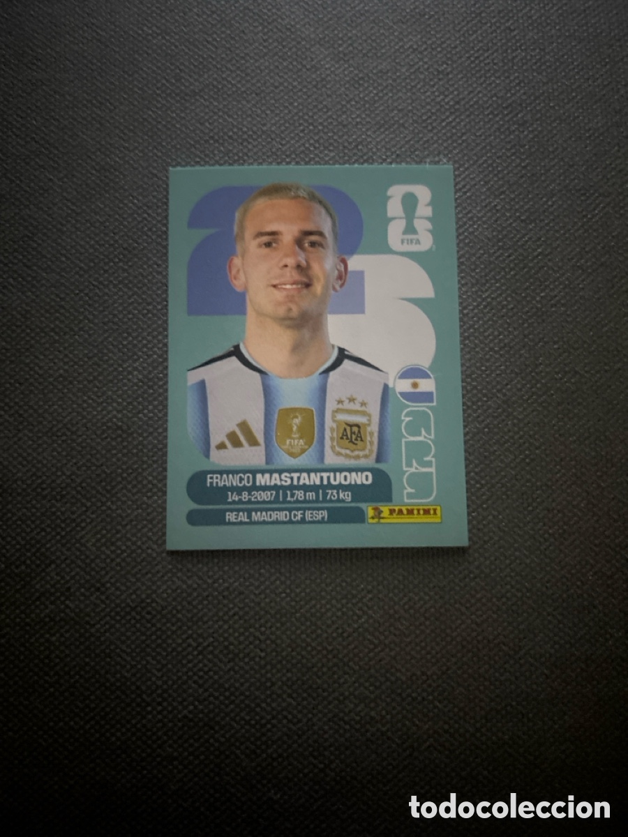 Cromos de F&uacute;tbol: Franco Mastantuono ARG 15 Argentina Mundial FIFA World Cup 2026 26