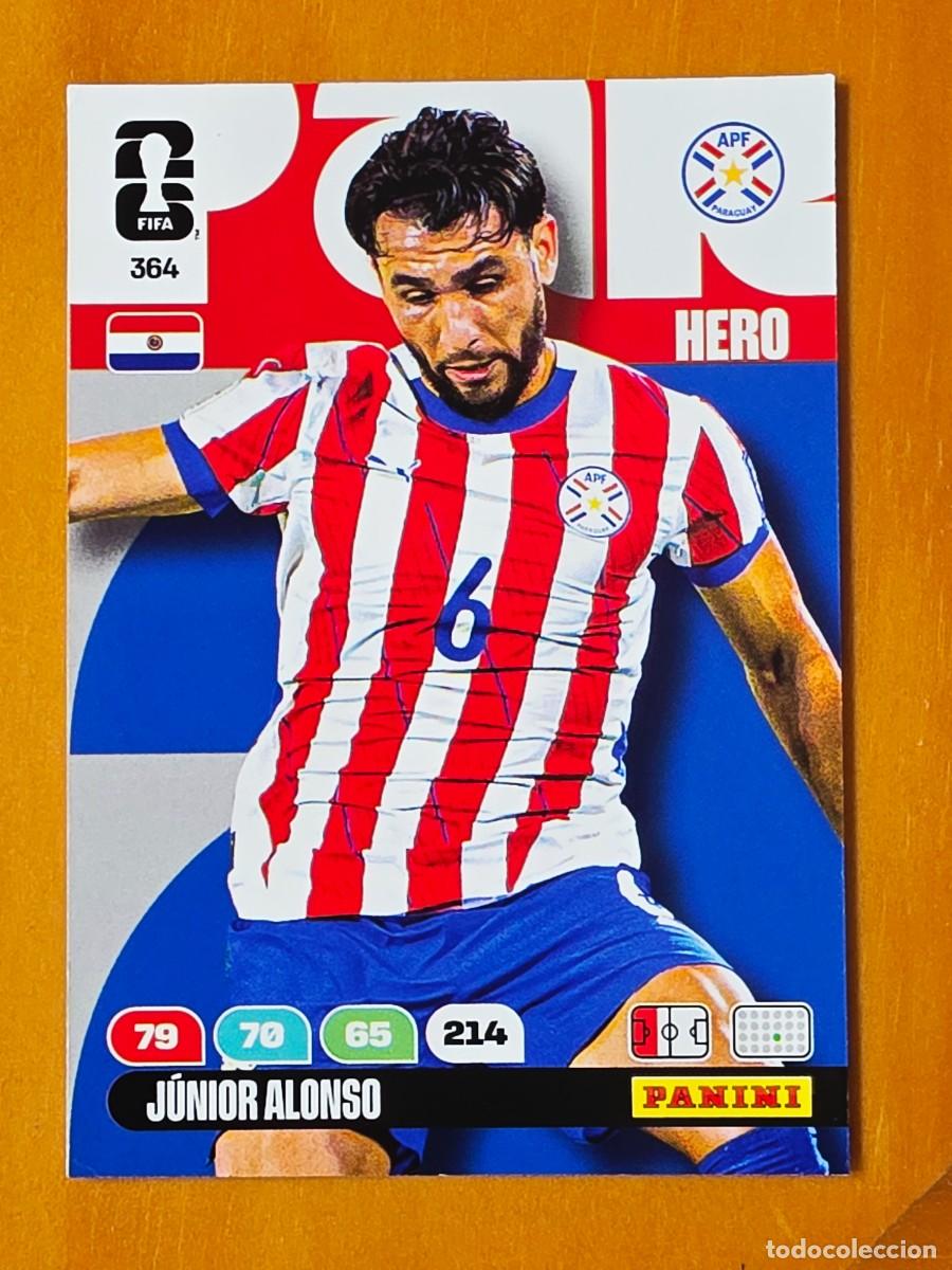 Cromos de F&uacute;tbol: 364 J&uacute;nior Alonso, Hero, Paraguay, Adrenalyn XL Fifa World Cup 2026 Mundial 26