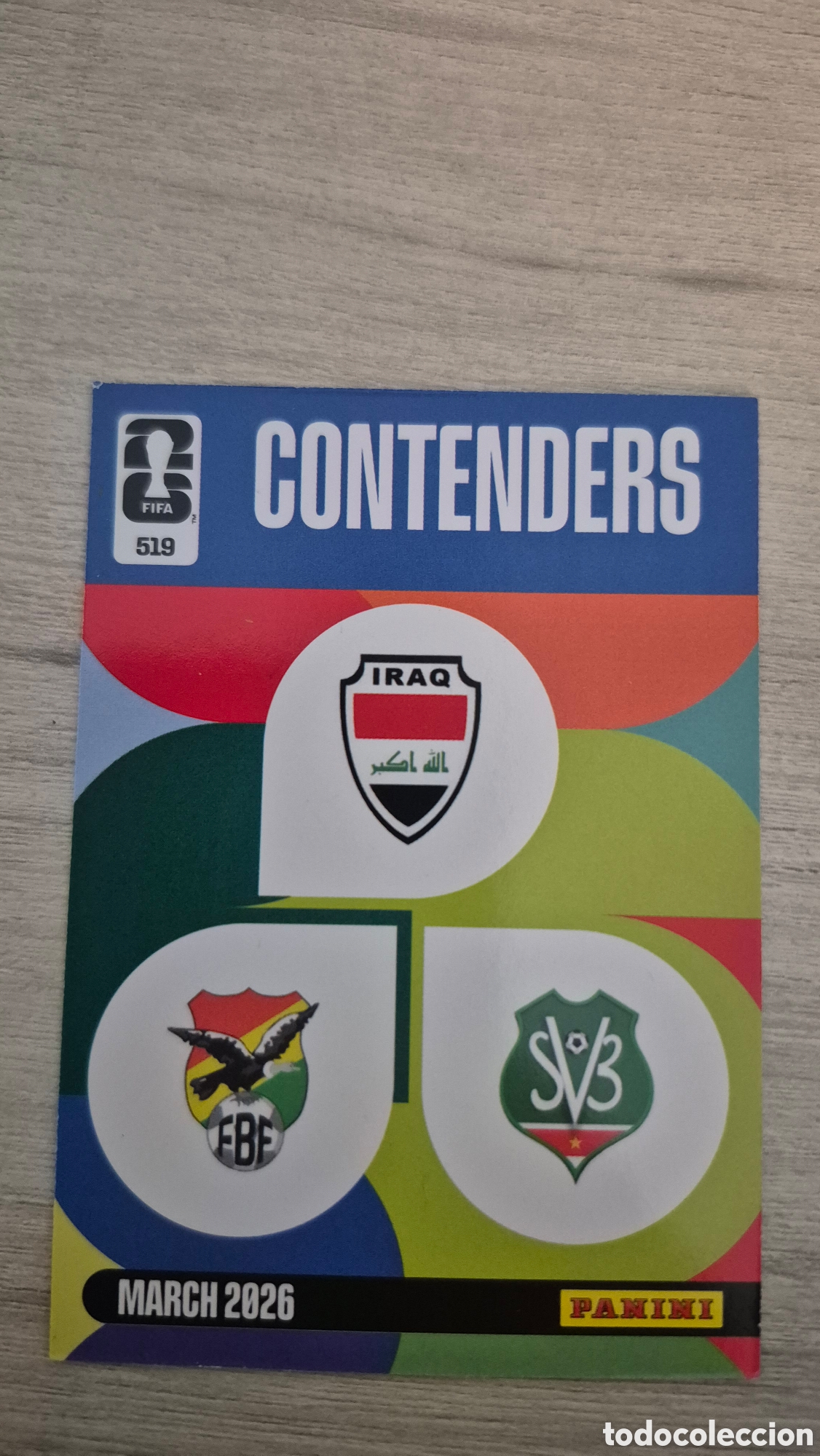 Cartes &agrave; collectionner de Football: N&deg;519 Contenders SUR-BOL/IRQ Adrenalyn FIFA World Cup 2026