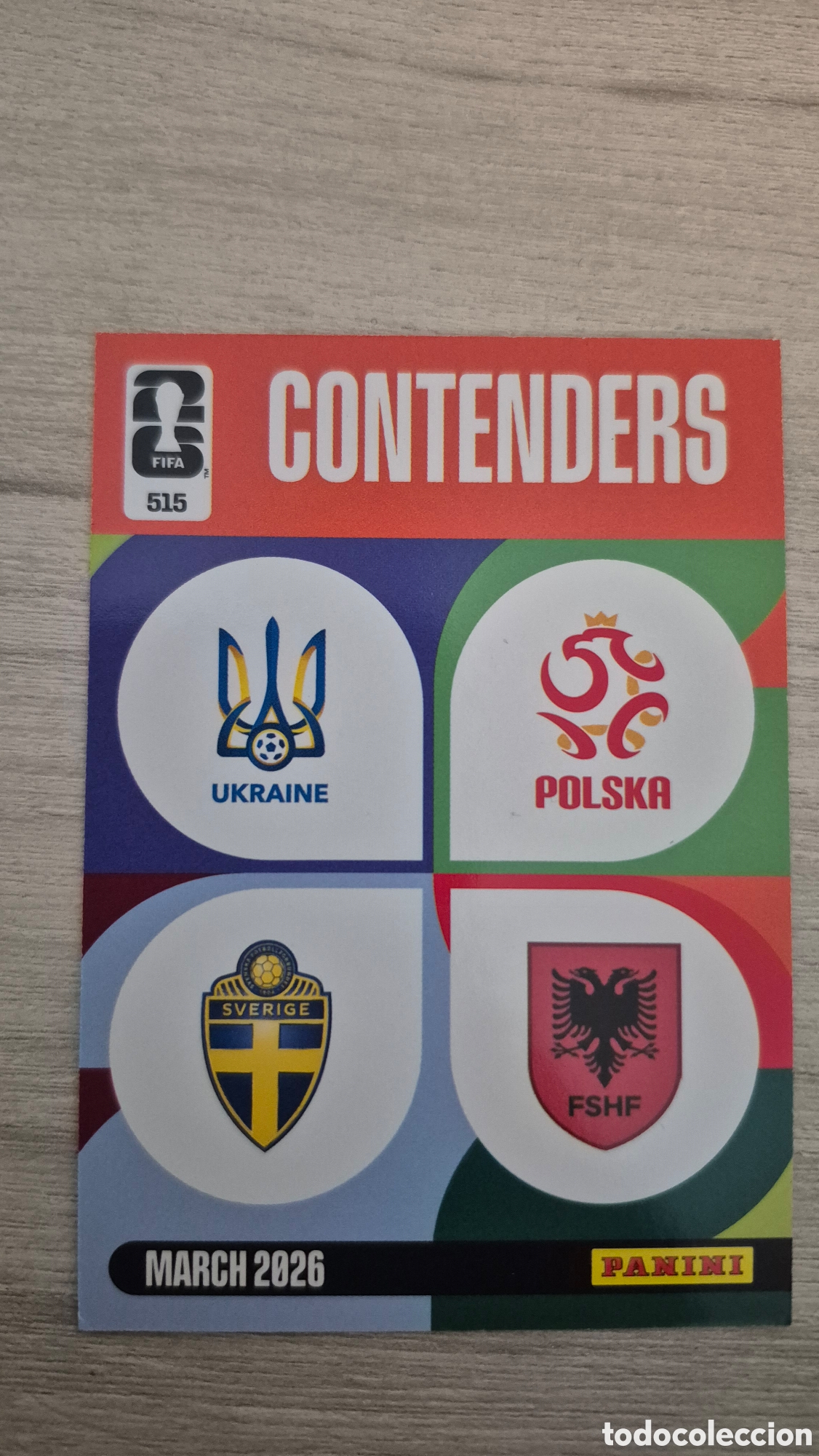 Cartes &agrave; collectionner de Football: N&deg;515 Contenders UKR-SWE/POL-ALB Adrenalyn FIFA World Cup 2026