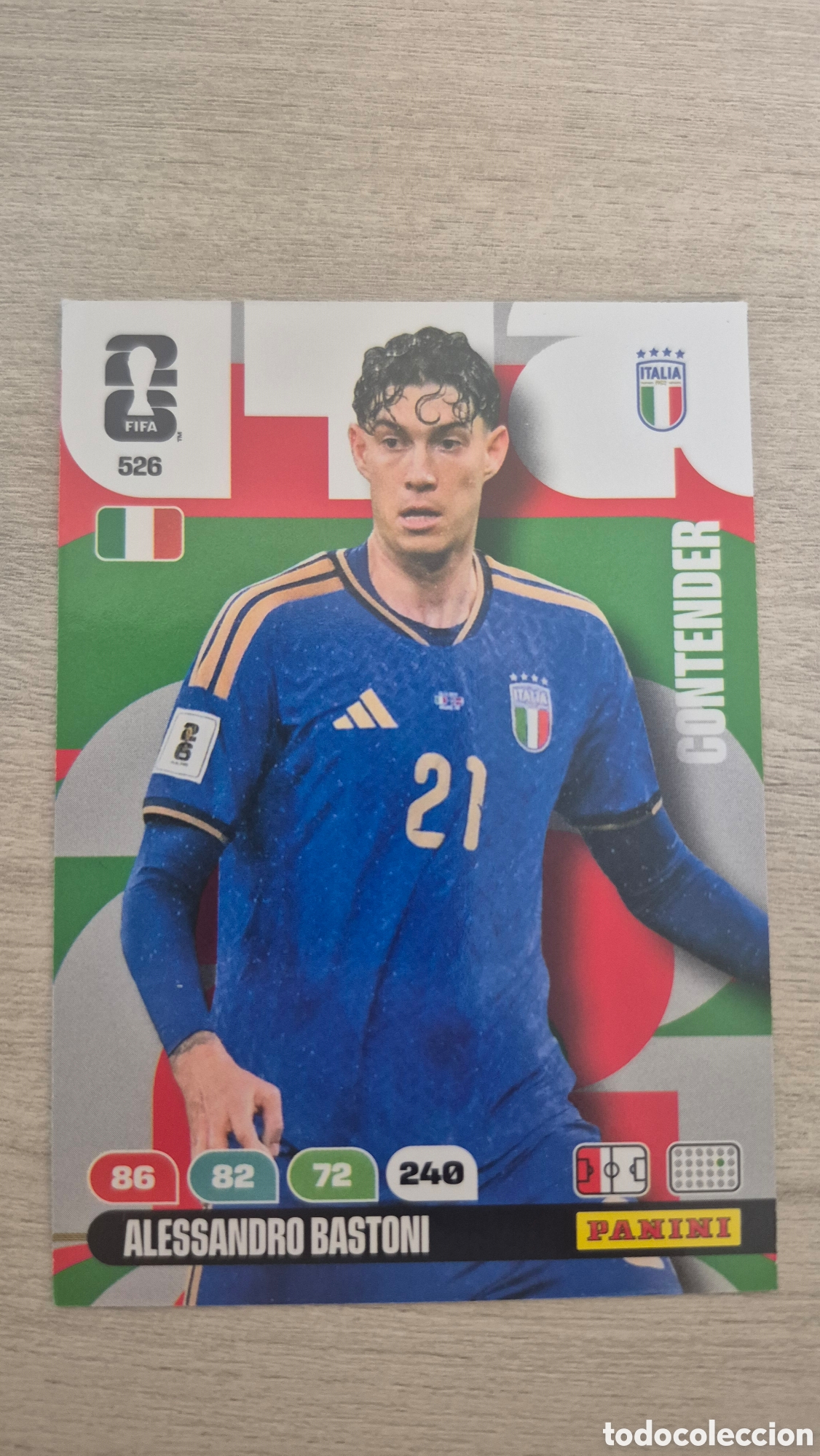 Cromos de F&uacute;tbol: N&deg;526 Contender Alessandro Bastoni (ITA) Adrenalyn FIFA World Cup 26