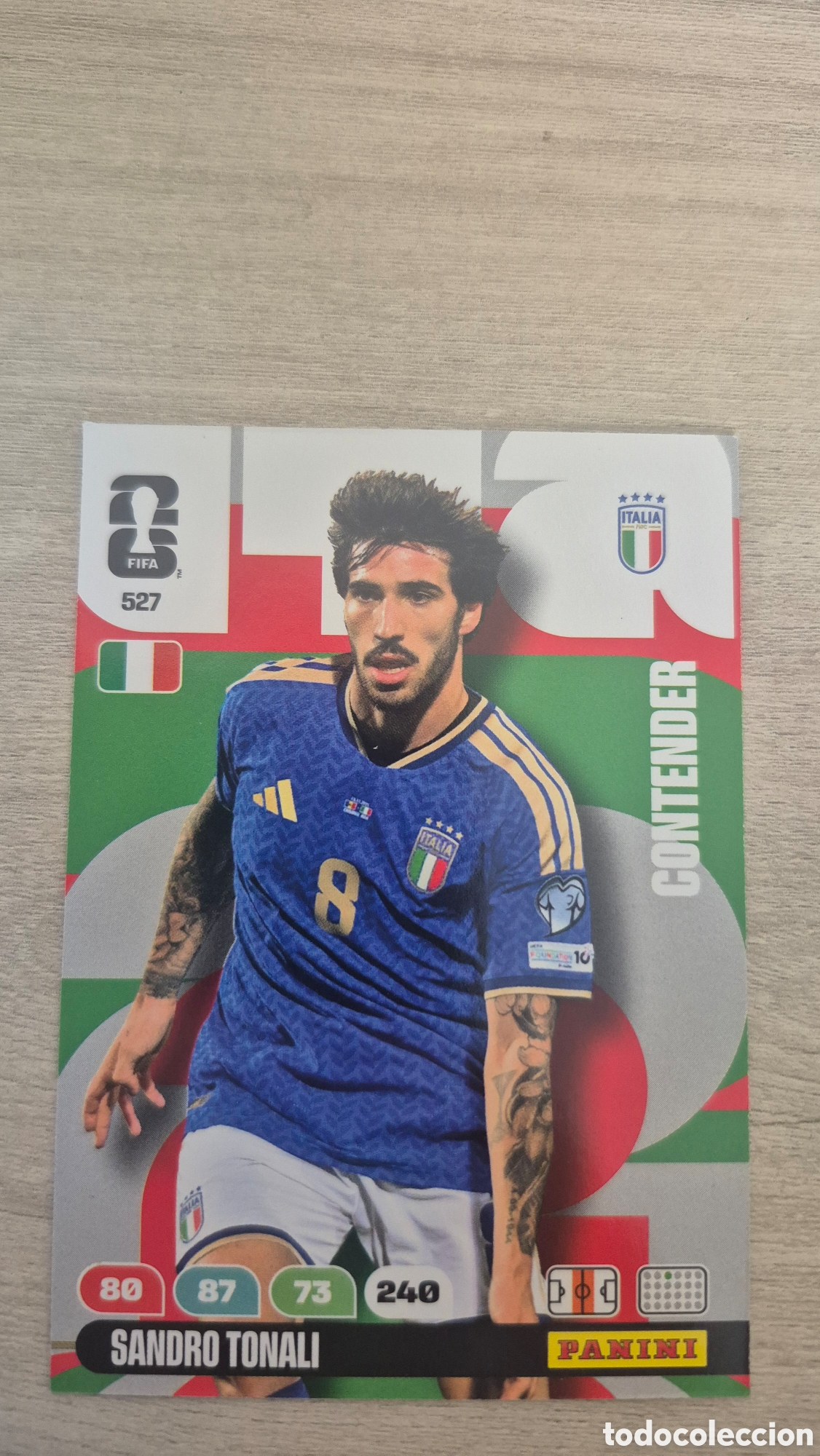 Cromos de F&uacute;tbol: N&deg;527 Contender Sandro Tonalli (ITA) Adrenalyn FIFA World Cup 26