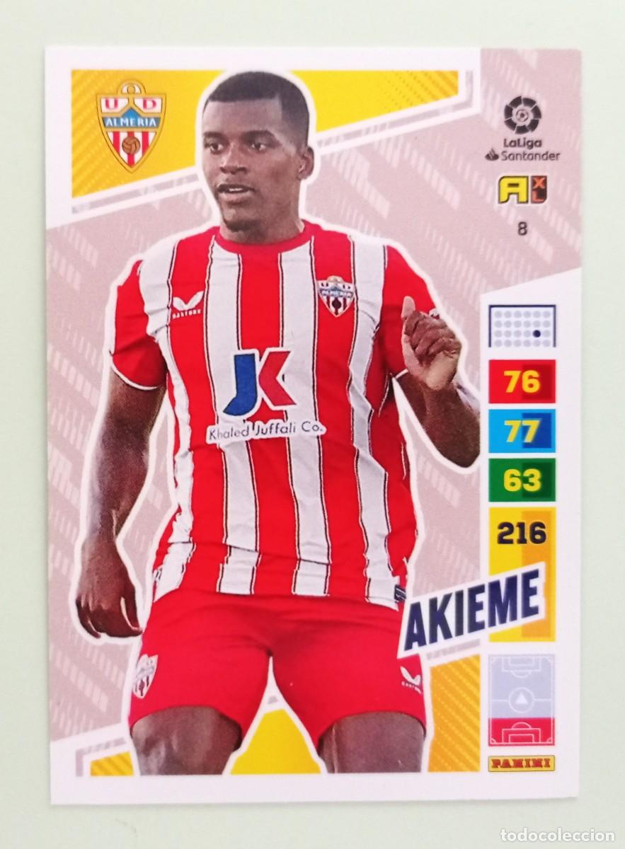 Cromos de F&uacute;tbol: ADRENALYN XL 2022-2023 (N&ordm; 8 AKIEME - U.D. ALMER&Iacute;A)