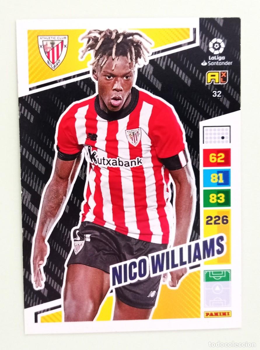 Fu&szlig;ball-Sticker: ADRENALYN XL 2022-2023 (N&ordm; 32 NICO WILLIAMS - ATH. C. BILBAO)