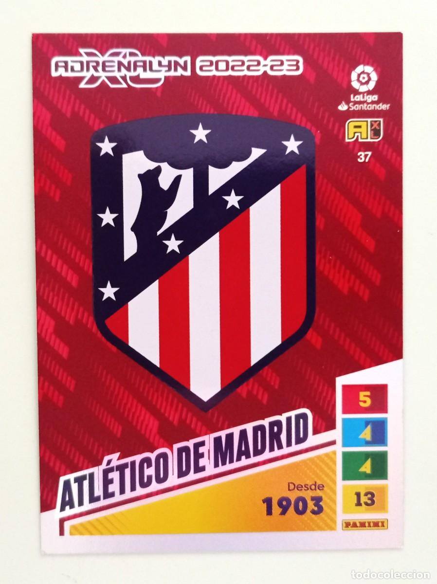 Cromos de F&uacute;tbol: ADRENALYN XL 2022-2023 (N&ordm; 37 ESCUDO - AT. MADRID)