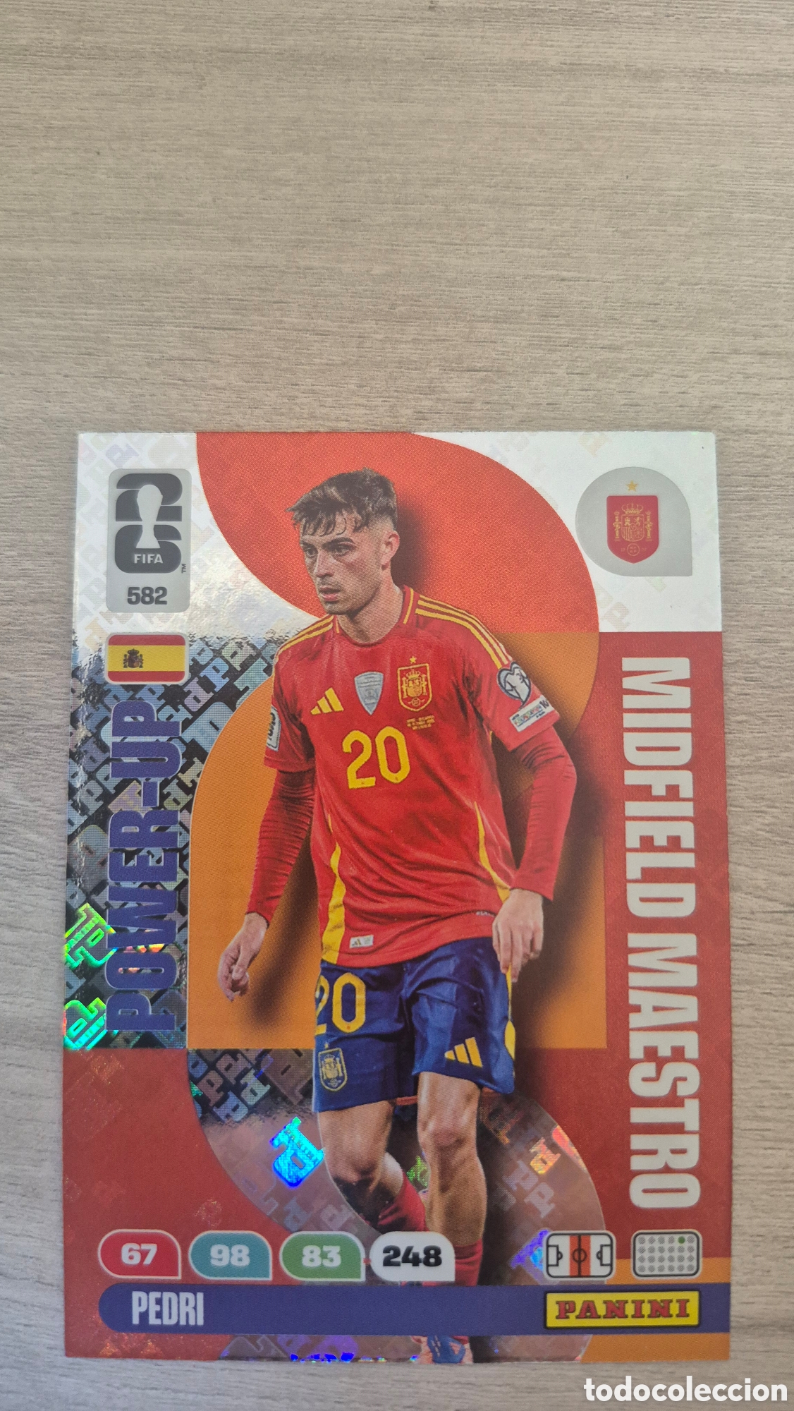 Cromos de F&uacute;tbol: N&deg;582 Power-Up Midfield Maestro Pedri Adrenalyn FIFA World Cup 26