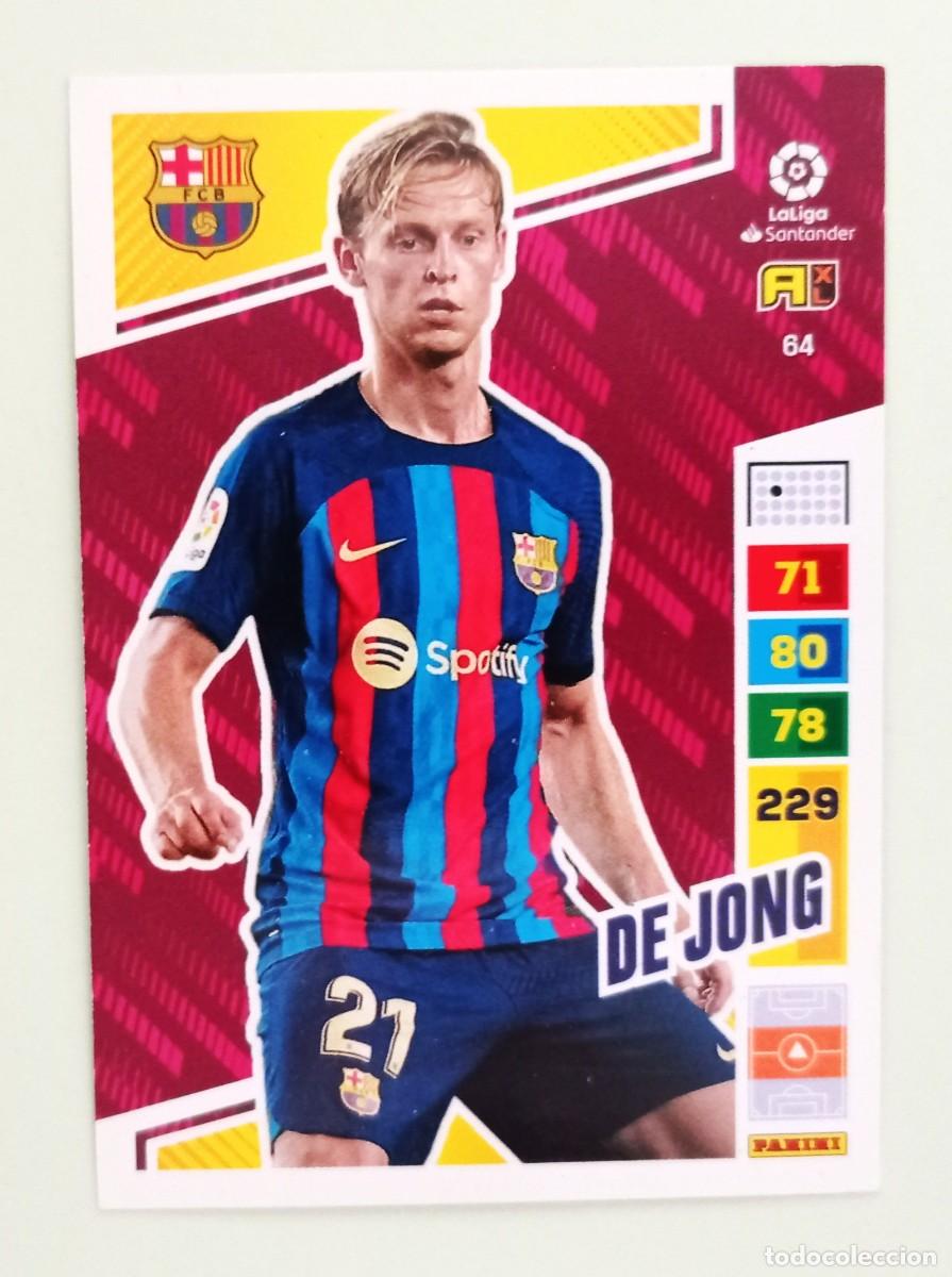 Cromos de F&uacute;tbol: ADRENALYN XL 2022-2023 (N&ordm; 64 DE JONG - F.C. BARCELONA)