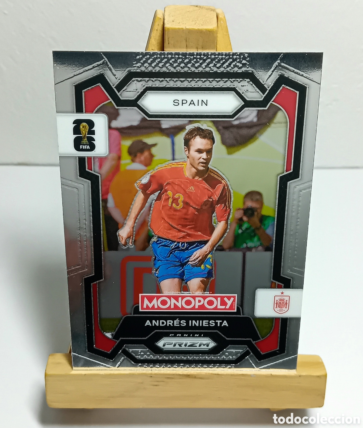 Cromos de F&uacute;tbol: INIESTA 2026 ESPA&Ntilde;A MONOPOLY PRIZM PANINI.