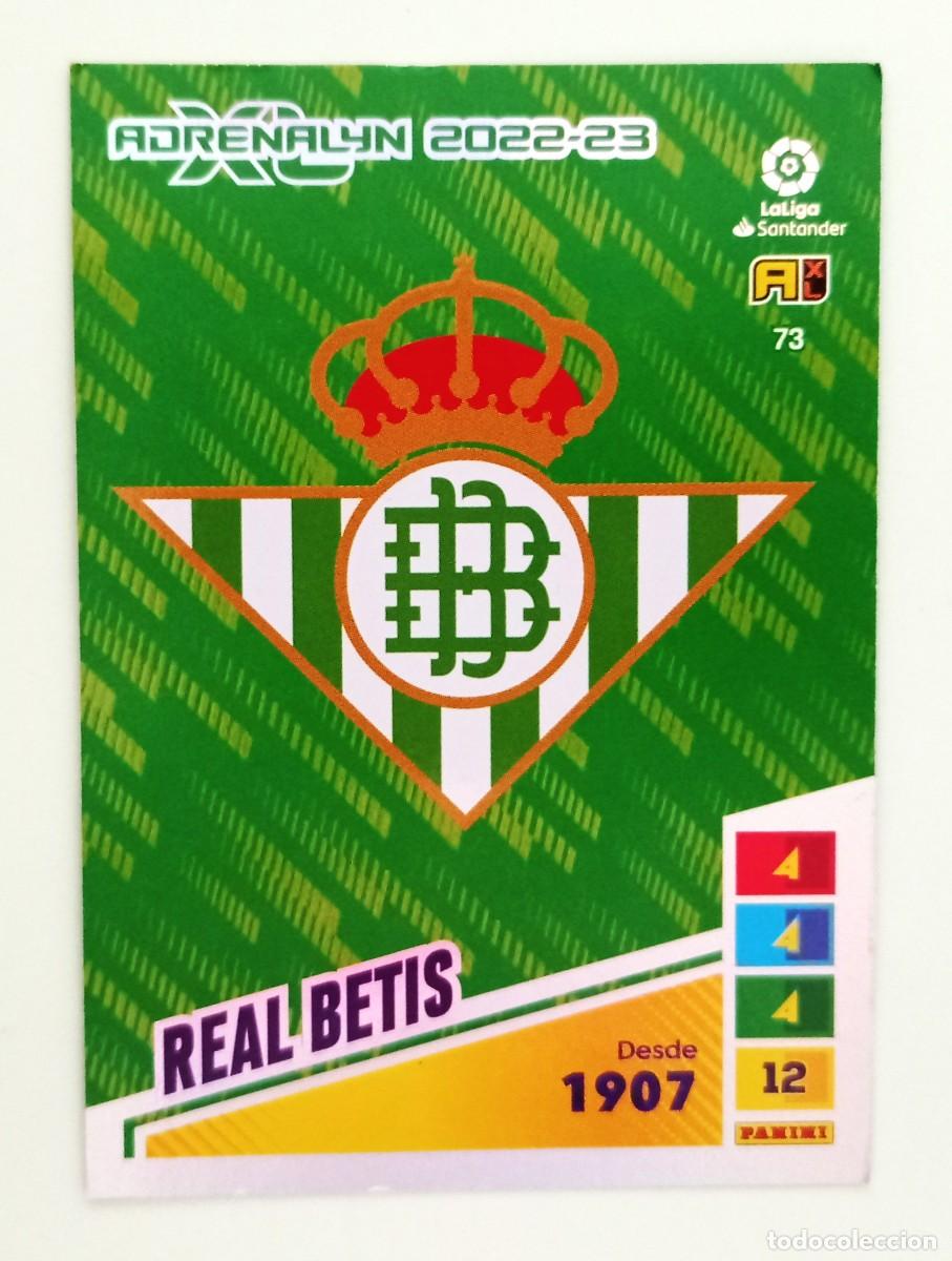 Cartes &agrave; collectionner de Football: ADRENALYN XL 2022-2023 (N&ordm; 73 ESCUDO - REAL BETIS)