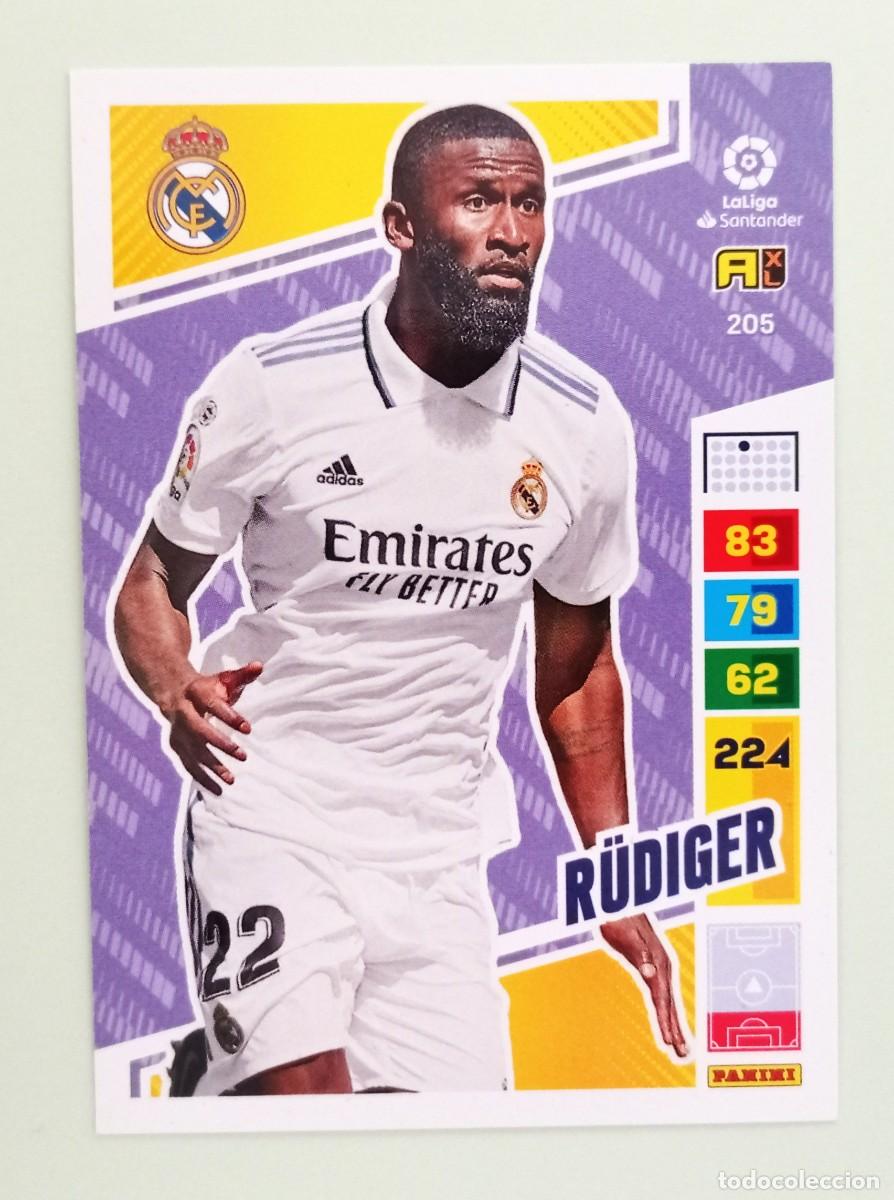 Cromos de F&uacute;tbol: ADRENALYN XL 2022-2023 (N&ordm; 205 R&Uuml;DIGER - REAL MADRID)