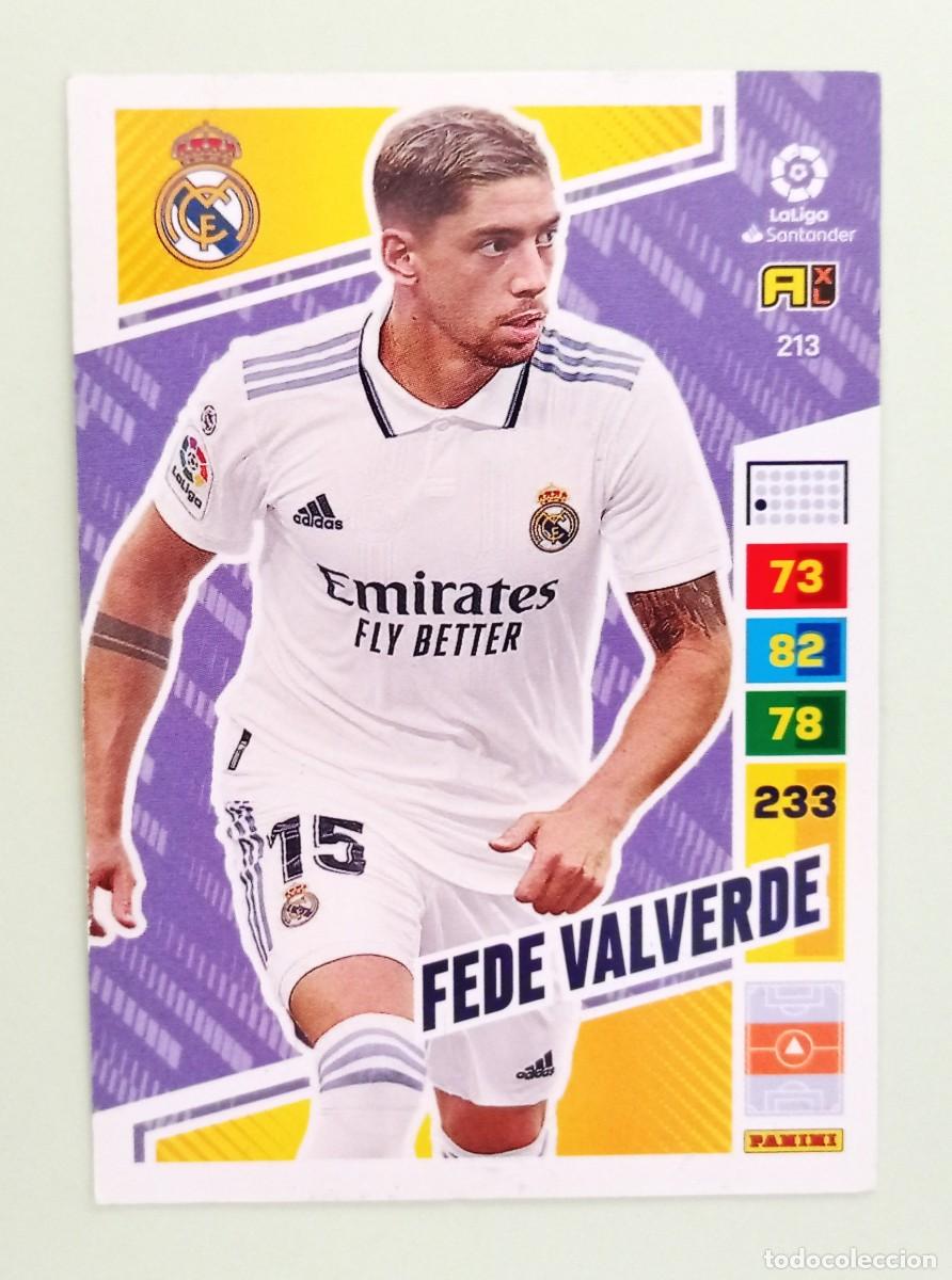 Cromos de F&uacute;tbol: ADRENALYN XL 2022-2023 (N&ordm; 213 FEDE VALVERDE - REAL MADRID)