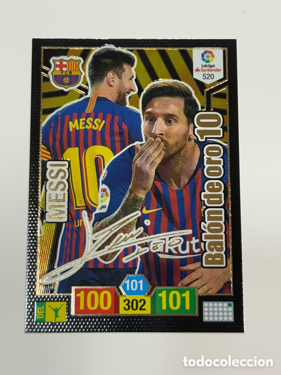 Cromos de F&uacute;tbol: LIONEL MESSI 2018 Panini Barcelona Balon De Oro 10 Autografo #520 Auto 2018-19
