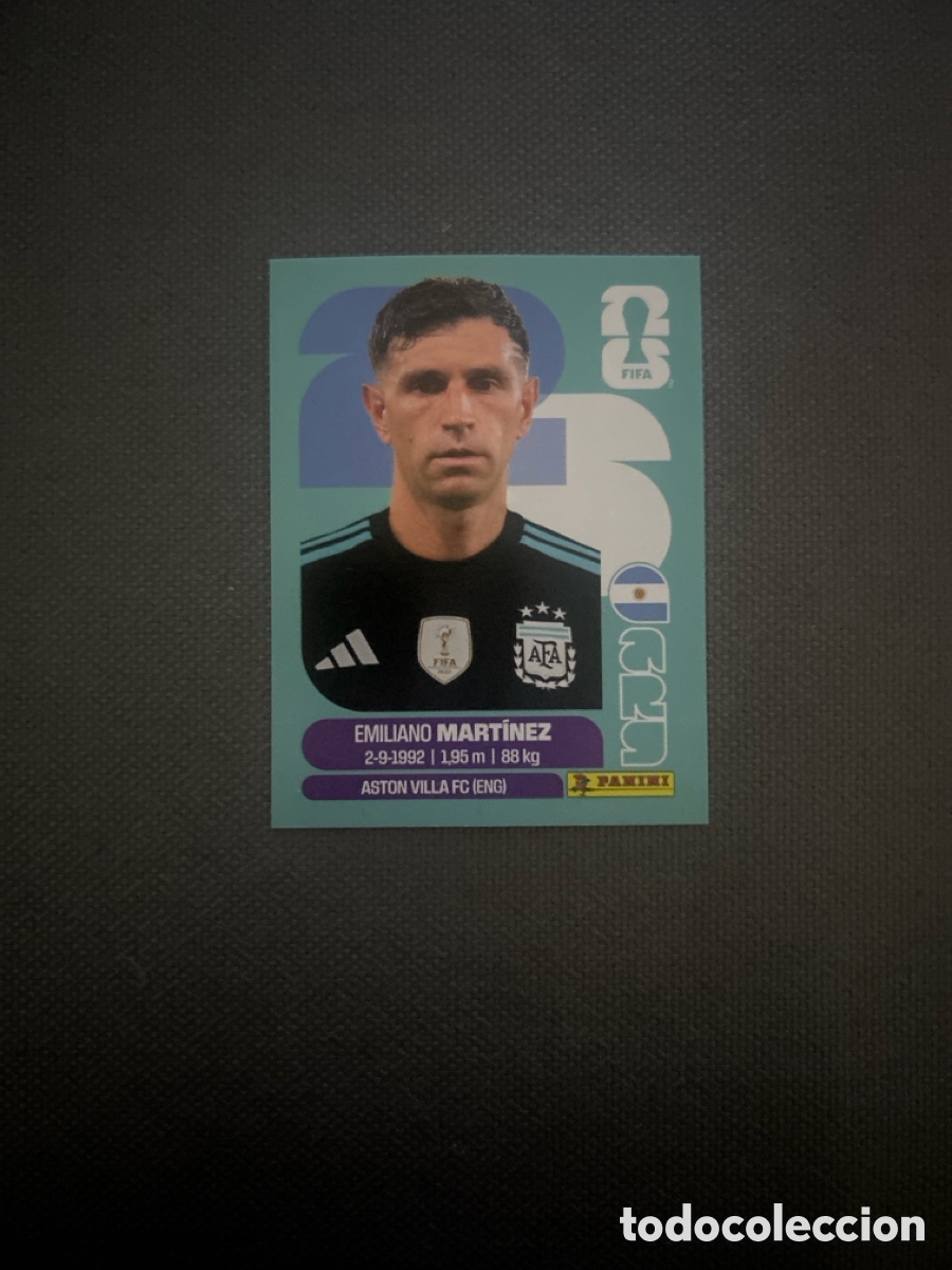 Cromos de F&uacute;tbol: Emiliano Martinez Dibu ARG 2 Argentina Mundial FIFA World Cup 2026 26