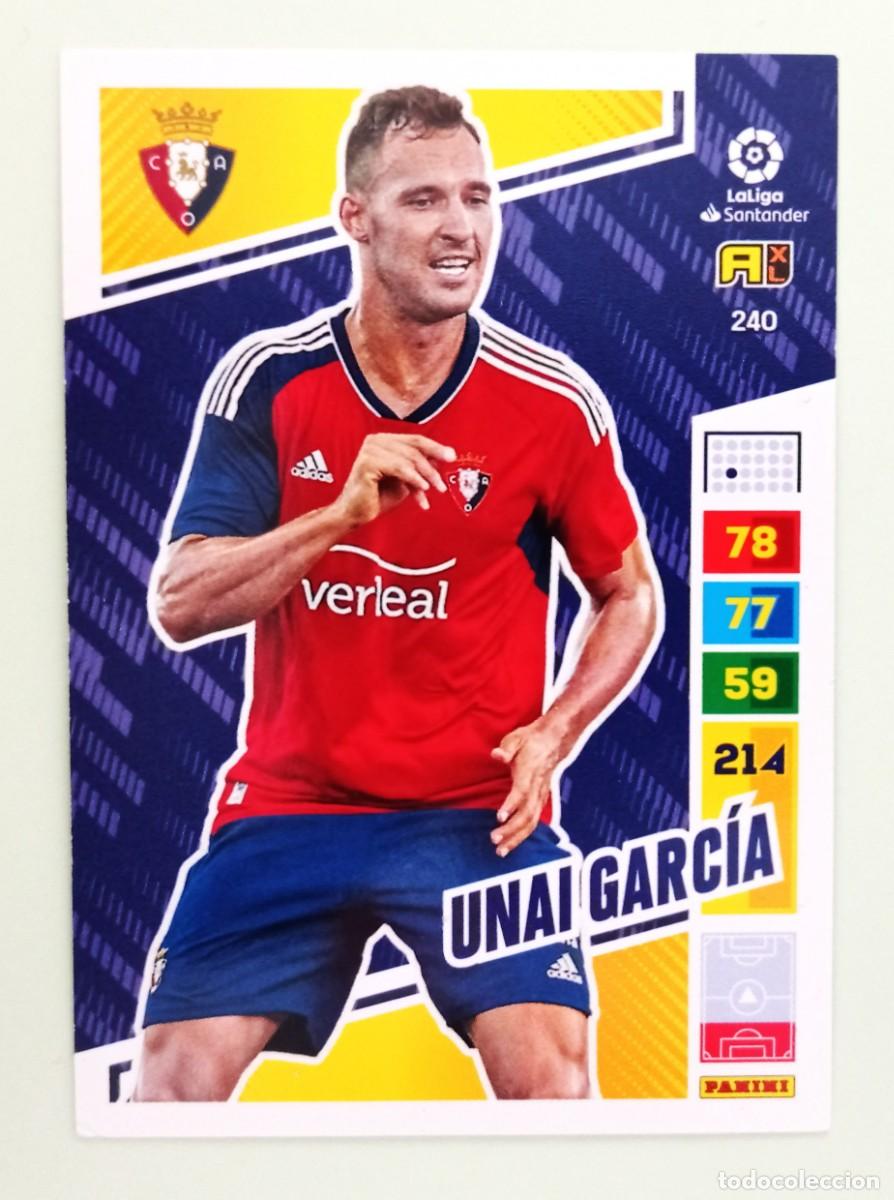 Cromos de F&uacute;tbol: ADRENALYN XL 2022-2023 (N&ordm; 240 UNAI GARC&Iacute;A - C.A. OSASUNA)