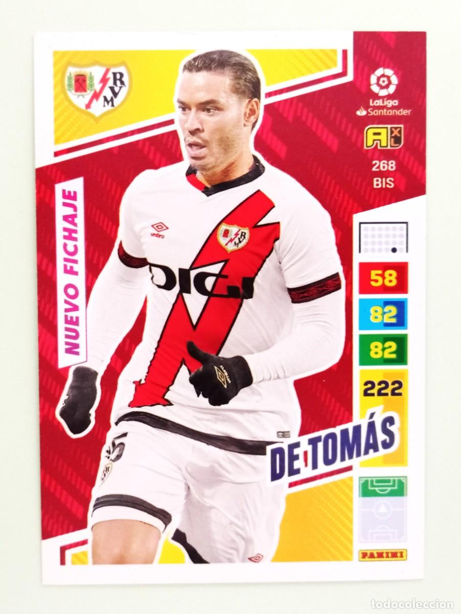 Cromos de F&uacute;tbol: ADRENALYN XL 2022-2023 (N&ordm; 268BIS DE TOM&Aacute;S - RAYO VALLECANO DE MADRID) (NUEVO FICHAJE)