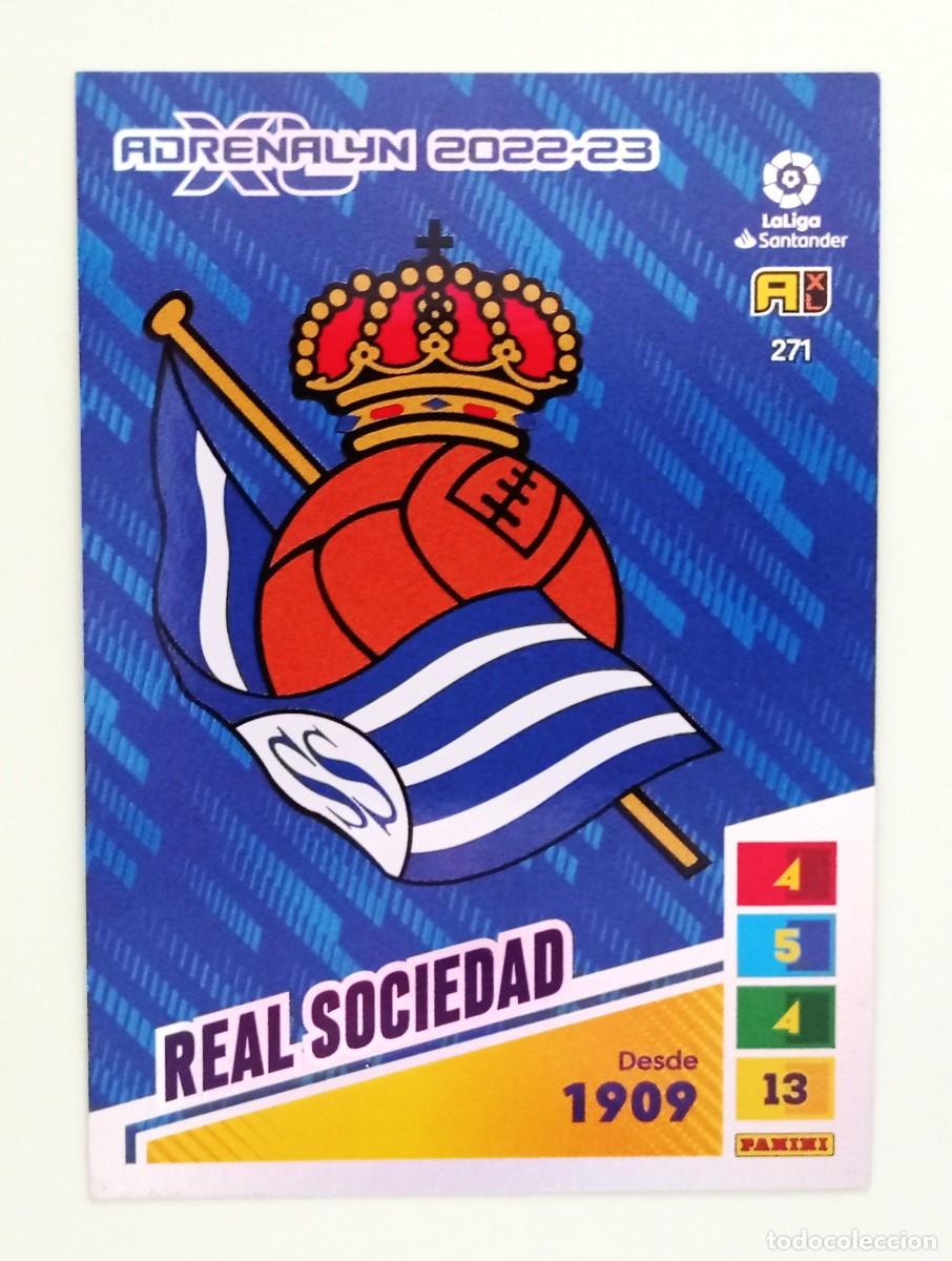 Cromos de F&uacute;tbol: ADRENALYN XL 2022-2023 (N&ordm; 271 ESCUDO - REAL SOCIEDAD)