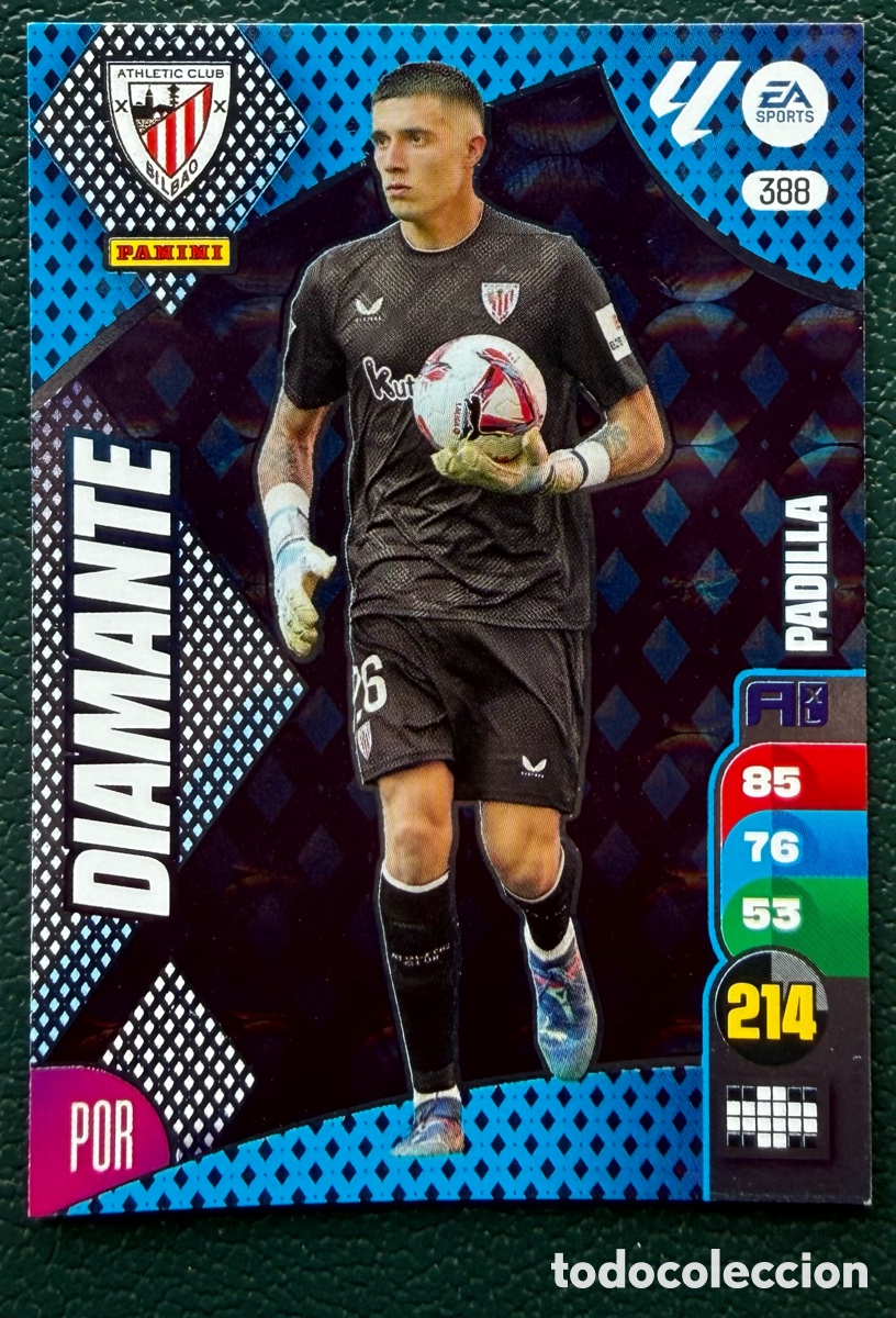 Figurine di Calcio: 388 PADILLA ATHLETIC DE BILBAO DIAMANTE FICHAS ALBUM ADRENALYN XL 2024 2025 24 25