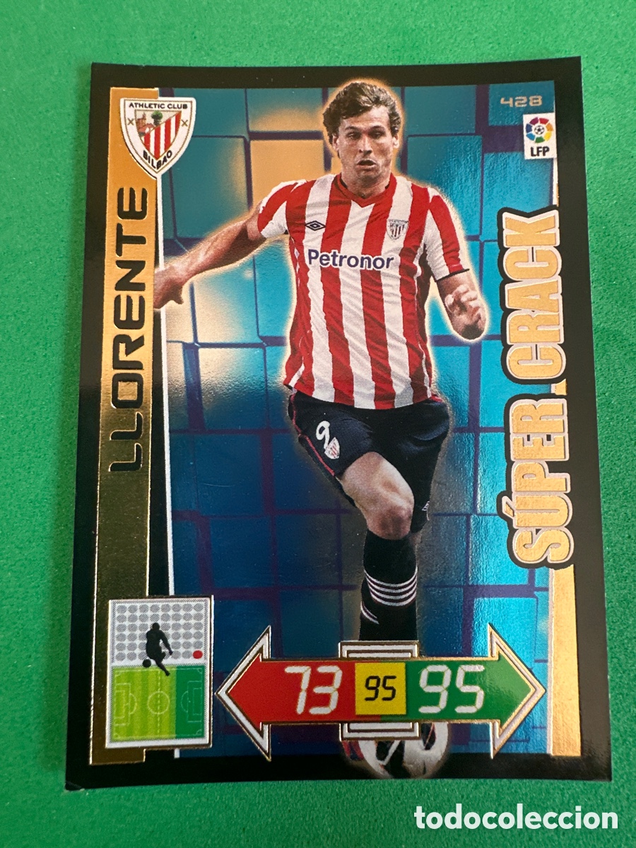 Football Stickers: 428 LLORENTE(ATHLETIC BILBAO) S&Uacute;PER CRACK ADRENALYN 2012-13 12 13 TRADING CARD