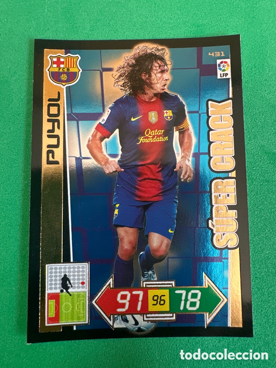 Football Stickers: 431 PUYOL (F.C.BARCELONA) S&Uacute;PER CRACK ADRENALYN 2012-13 12 13 TRADING CARD