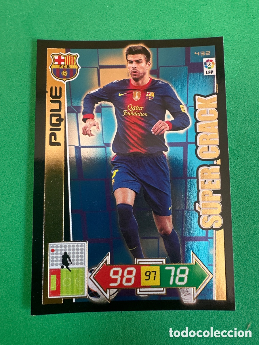 Fu&szlig;ball-Sticker: 432 PIQU&Eacute; (F.C.BARCELONA) S&Uacute;PER CRACK ADRENALYN 2012-13 12 13 TRADING CARD