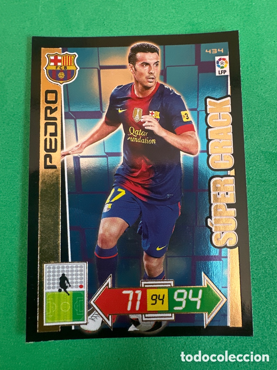 Fu&szlig;ball-Sticker: 434 PEDRO (F.C.BARCELONA) S&Uacute;PER CRACK ADRENALYN 2012-13 12 13 TRADING CARD