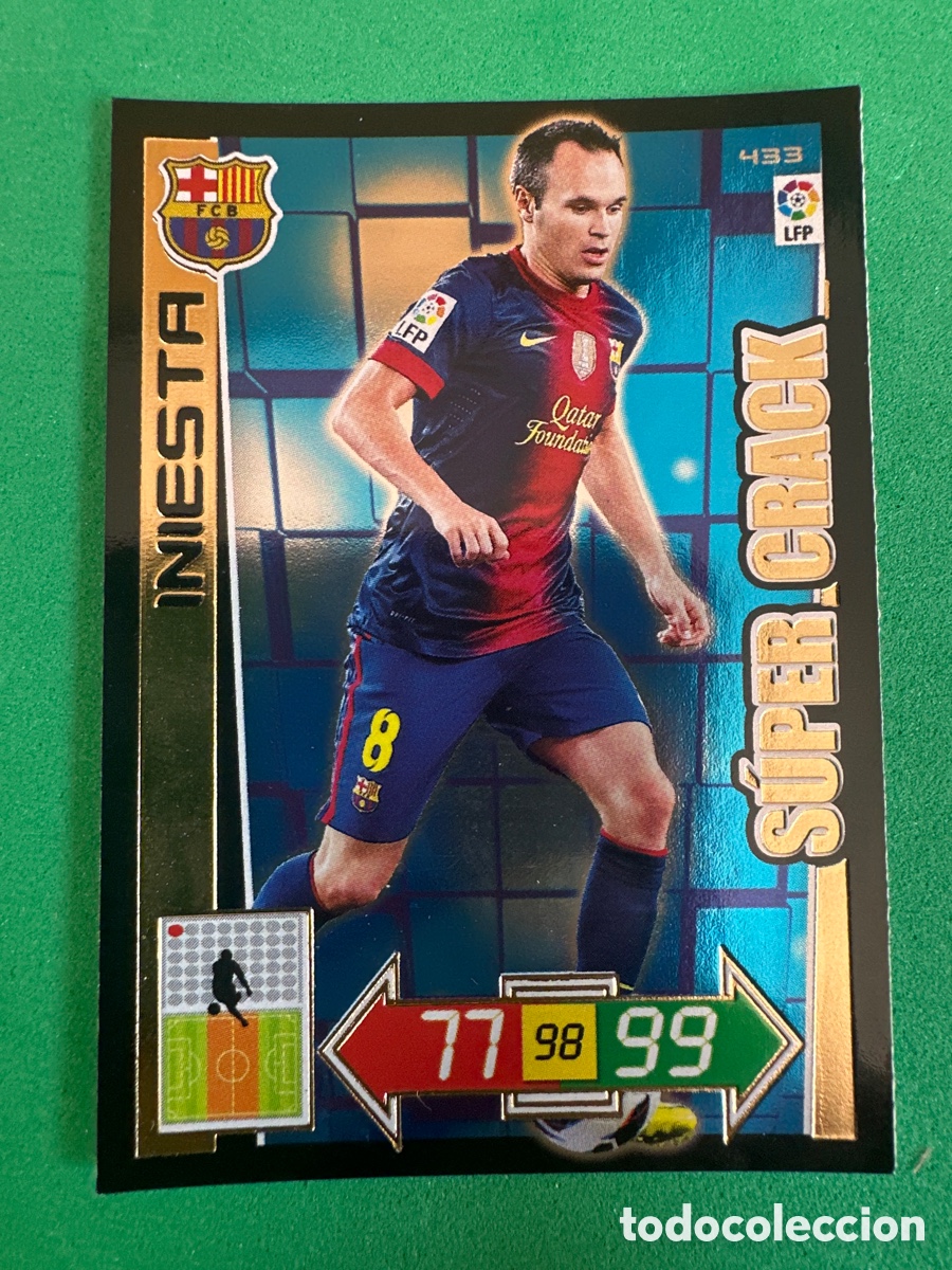 Fu&szlig;ball-Sticker: 433 INIESTA (F.C.BARCELONA) S&Uacute;PER CRACK ADRENALYN 2012-13 12 13 TRADING CARD