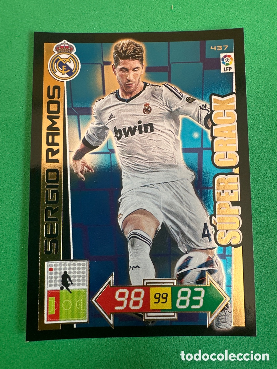Football Stickers: 437 SERGIO RAMOS (R.MADRID) S&Uacute;PER CRACK ADRENALYN 2012-13 12 13 TRADING CARD