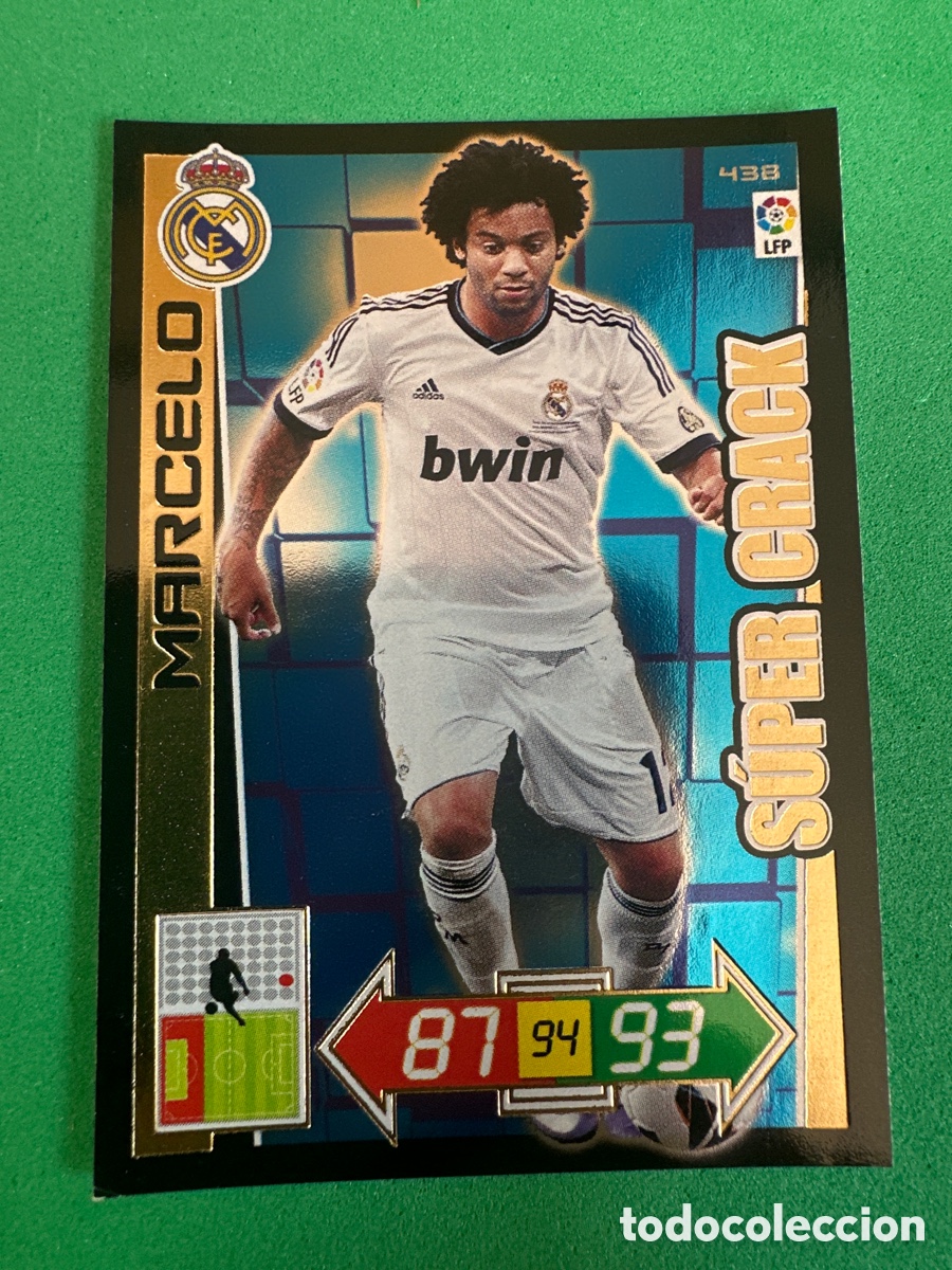 Football Stickers: 438 MARCELO (R.MADRID) S&Uacute;PER CRACK ADRENALYN 2012-13 12 13 TRADING CARD