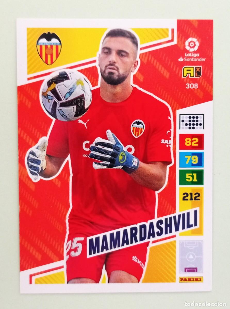 Cromos de F&uacute;tbol: ADRENALYN XL 2022-2023 (N&ordm; 308 MAMARDASHVILI - VALENCIA C.F.)