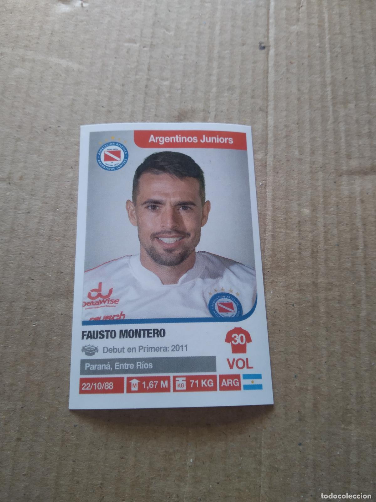 Cartes &agrave; collectionner de Football: 28 FAUSTO MONTERO ARGENTINOS JUNIORS CROMO FUTBOL ARGENTINO 18-19 PANINI LIGA ARGENTINA 2018-2019