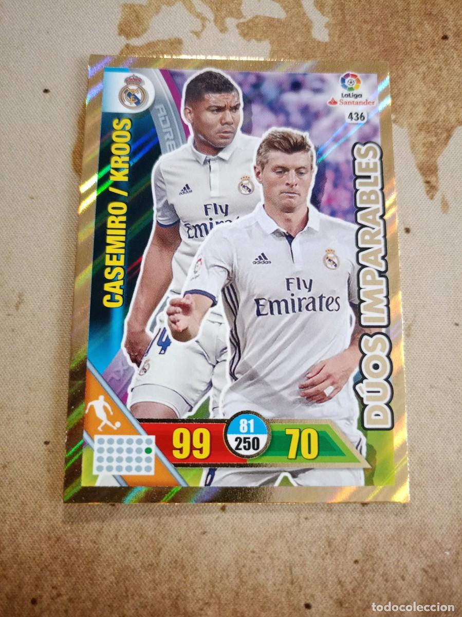 Cromos de F&uacute;tbol: D&uacute;os imparables 436 CASEMIRO / KROOS Adrenalyn 2016-17