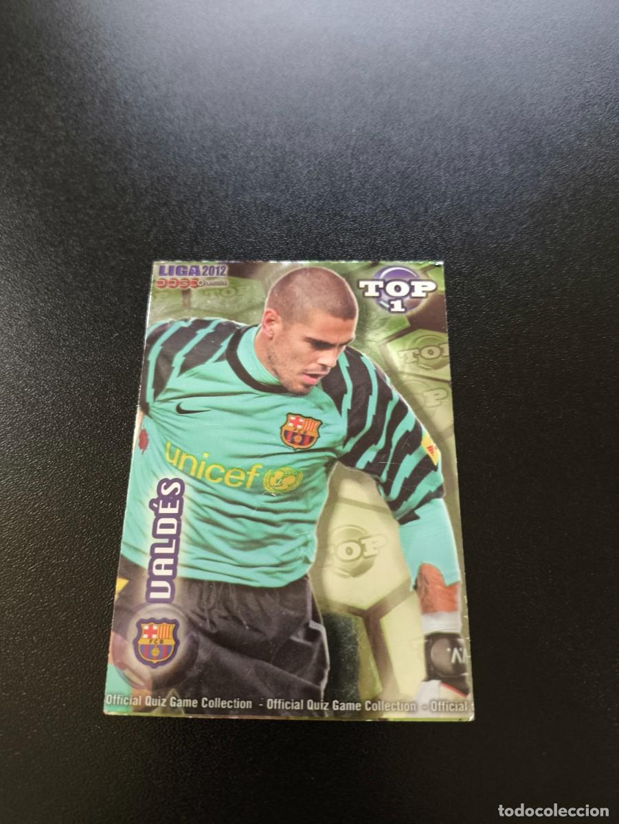 Cromos de F&uacute;tbol: 541 VICTOR VALDES BARCELONA VERDE TOP 1 MUNDICROMO LIGA 2011 2012 11 12 NO PANINI ESTE MEGACRACKS