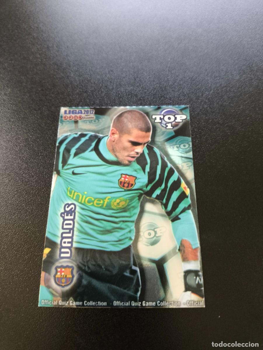 Cromos de F&uacute;tbol: 541 VICTOR VALDES BARCELONA AZUL TOP 1 MUNDICROMO LIGA 2011 2012 11 12 NO PANINI ESTE MEGACRACKS
