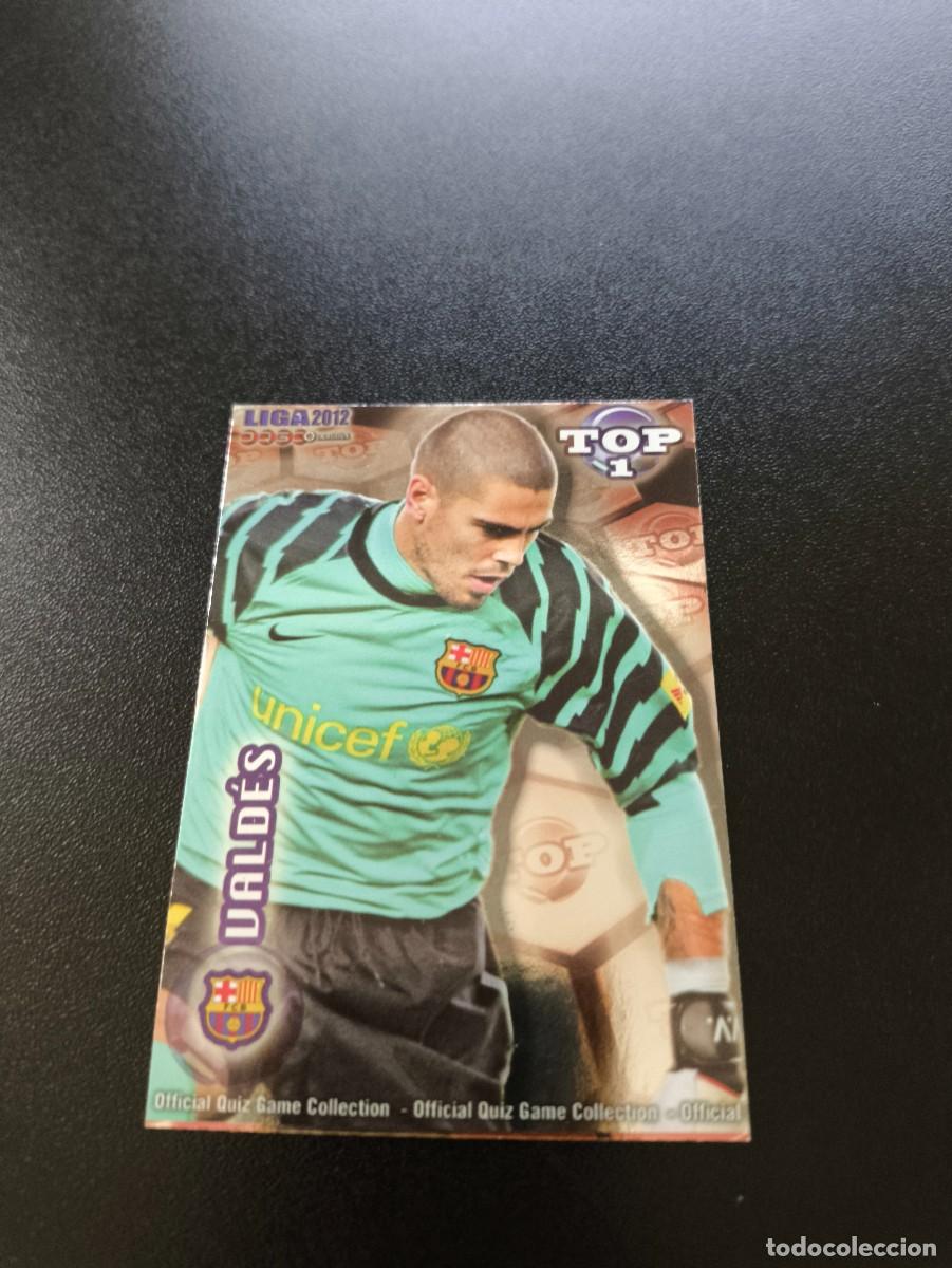 Cromos de F&uacute;tbol: 541 VICTOR VALDES BARCELONA ROJO TOP 1 MUNDICROMO LIGA 2011 2012 11 12 NO PANINI ESTE MEGACRACKS