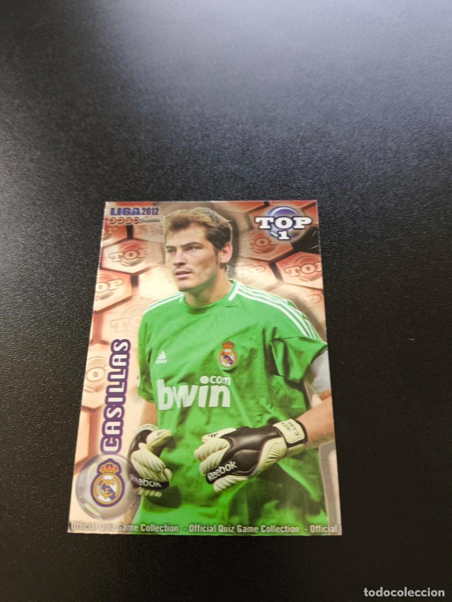 Cromos de F&uacute;tbol: 542 IKER CASILLAS REAL MADRID ROJO TOP 1 MUNDICROMO LIGA 2011 2012 11 12 NO PANINI ESTE MEGACRACKS
