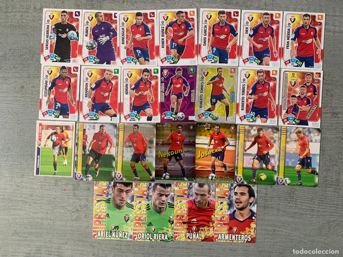Cromos de f&uacute;tbol: LOTE DE CROMOS DE FUTBOL DEL OSASUNA DE PAMPLONA