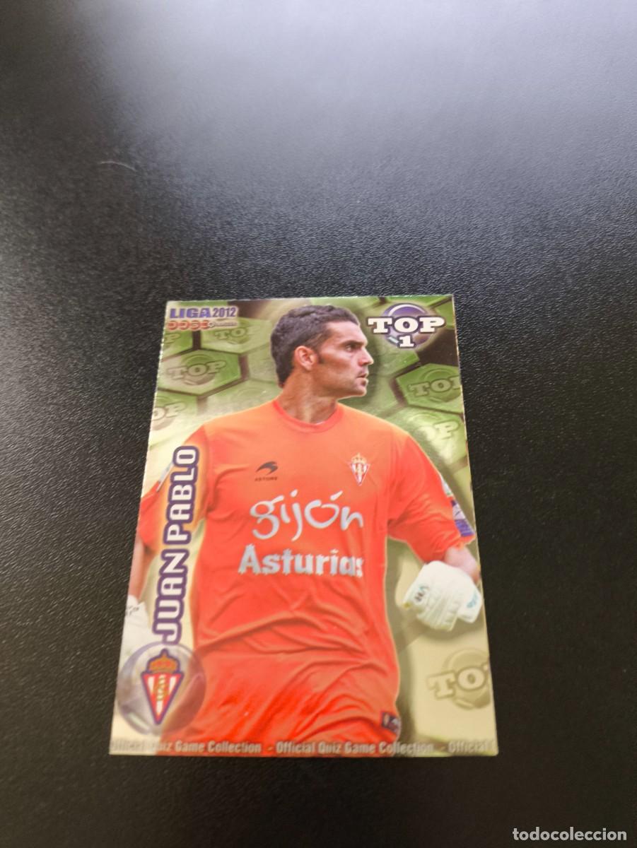 Football Stickers: 545 JUAN PABLO SPORTING GIJON VERDE TOP 1 MUNDICROMO LIGA 2011 2012 11 12 NO PANINI ESTE MEGACRACKS