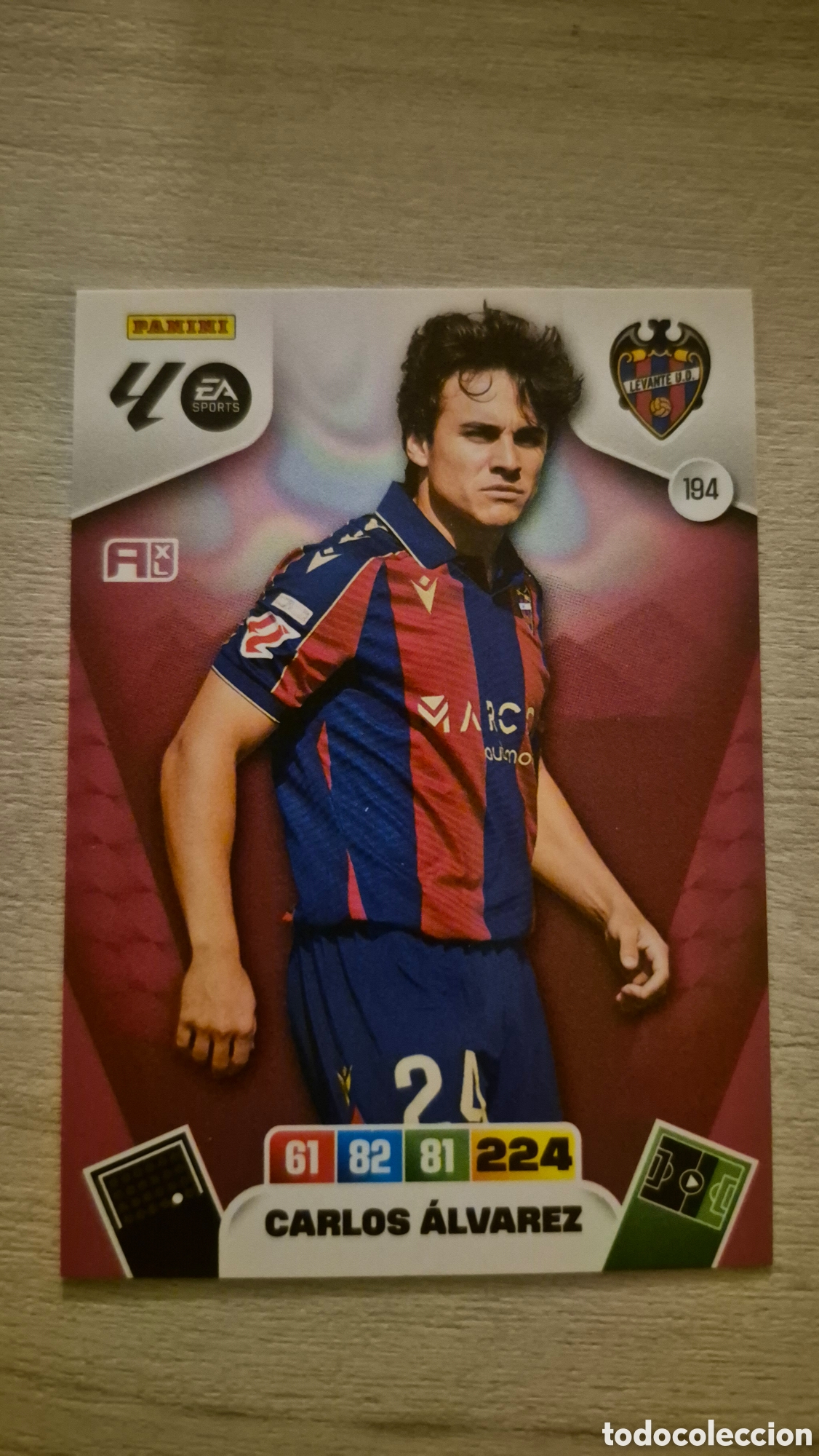 Football Stickers: N&deg;194 Levante Carlos &Aacute;lvarez Adrenalyn 25/26