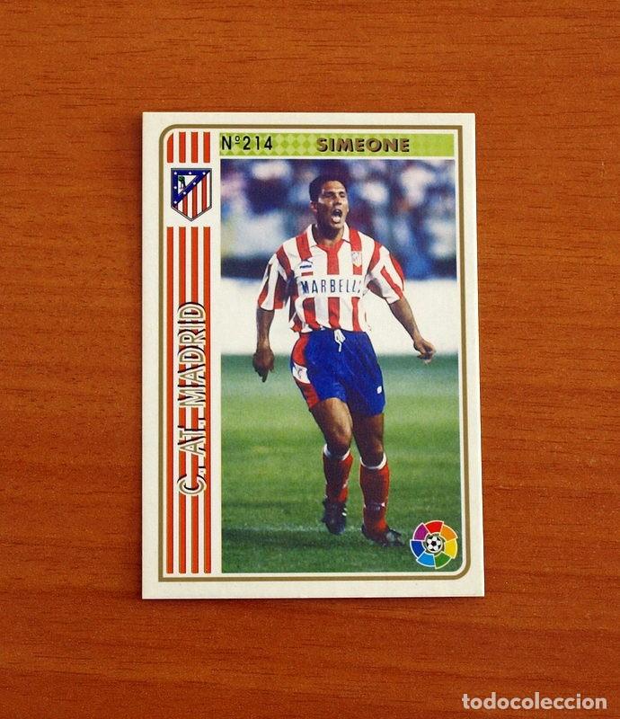 Cromos de Futebol: Atl&eacute;tico de Madrid -N&ordm; 214 Simeone -Mundicromo Las Fichas de la Liga 1994-1995-94-95