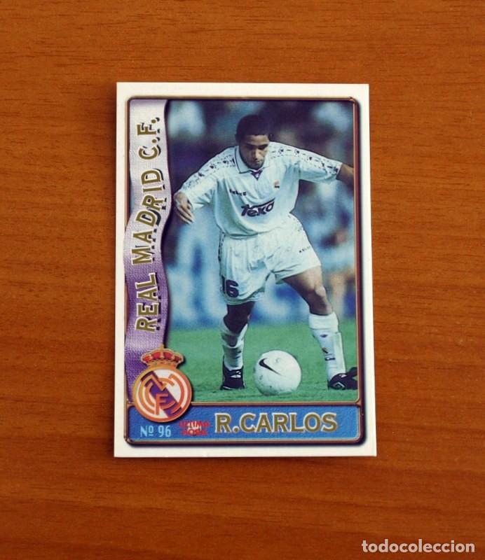 Cromos de Futebol: Real Madrid-N&ordm; 96 Roberto Carlos-&Uacute;ltima Hora-Mundicromo Las Fichas de la Liga F&uacute;tbol 1996-1997-96-97
