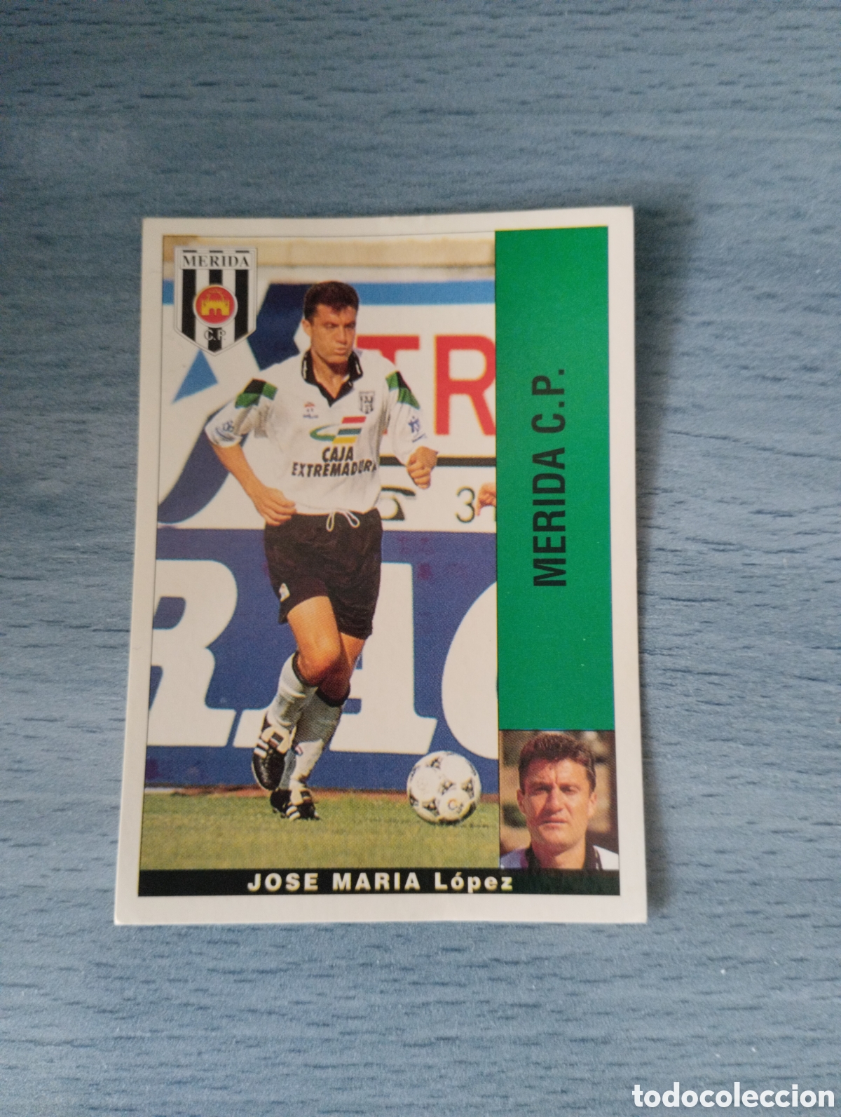 Cromos de F&uacute;tbol: Cromo Panini liga 95 96 Jos&eacute; Mar&iacute;a M&eacute;rida sin pegar