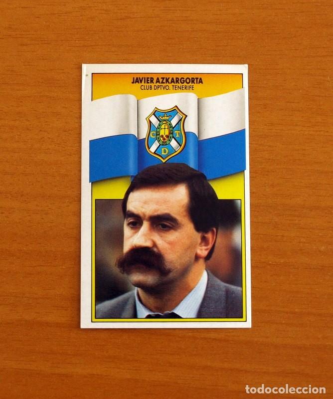 Cromos de F&uacute;tbol: Tenerife - Javier Azkargorta, Entrenador - Ediciones Este Liga 1990-1991, 90-91 - Nunca pegado