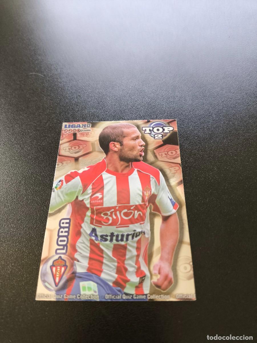 Cromos de F&uacute;tbol: 555 LORA SPORTING DE GIJON ROJO TOP 2 MUNDICROMO LIGA 2011 2012 11 12 NO PANINI ESTE MEGACRACKS