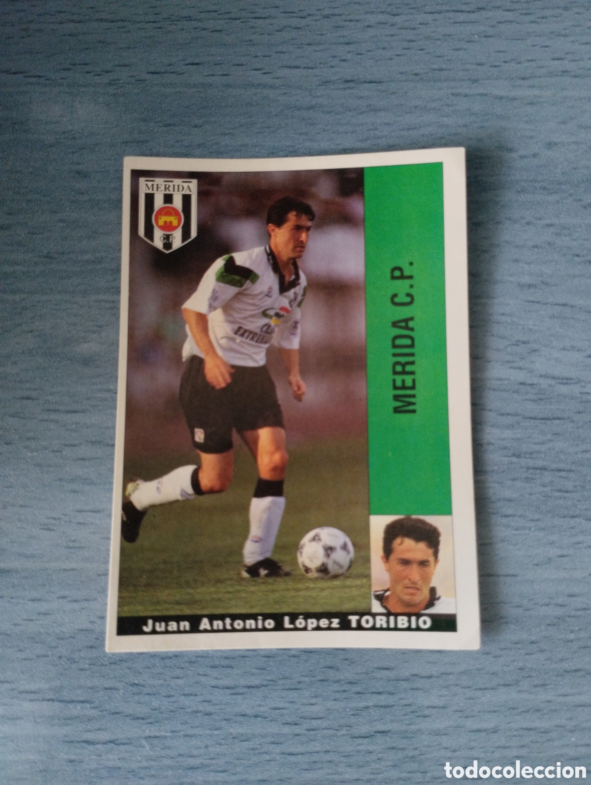 Cromos de F&uacute;tbol: Cromo Panini liga 95 96 Toribio M&eacute;rida sin pegar