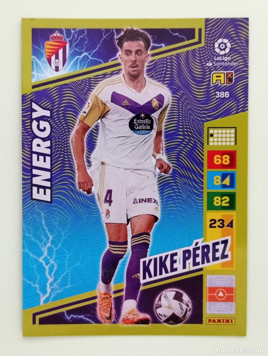 Cromos de F&uacute;tbol: ADRENALYN XL 2022-2023 (N&ordm; 386 KIKE P&Eacute;REZ - R. VALLADOLID C.F.) (ENERGY)