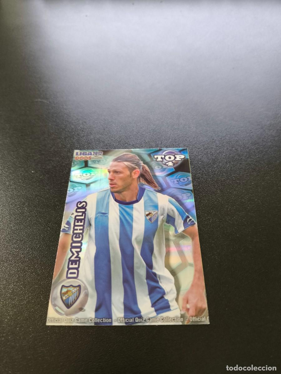 Cromos de F&uacute;tbol: 563 DEMICHELIS MALAGA AZUL RAYA TOP 4 MUNDICROMO LIGA 2011 2012 11 12 NO PANINI ESTE MEGACRACKS